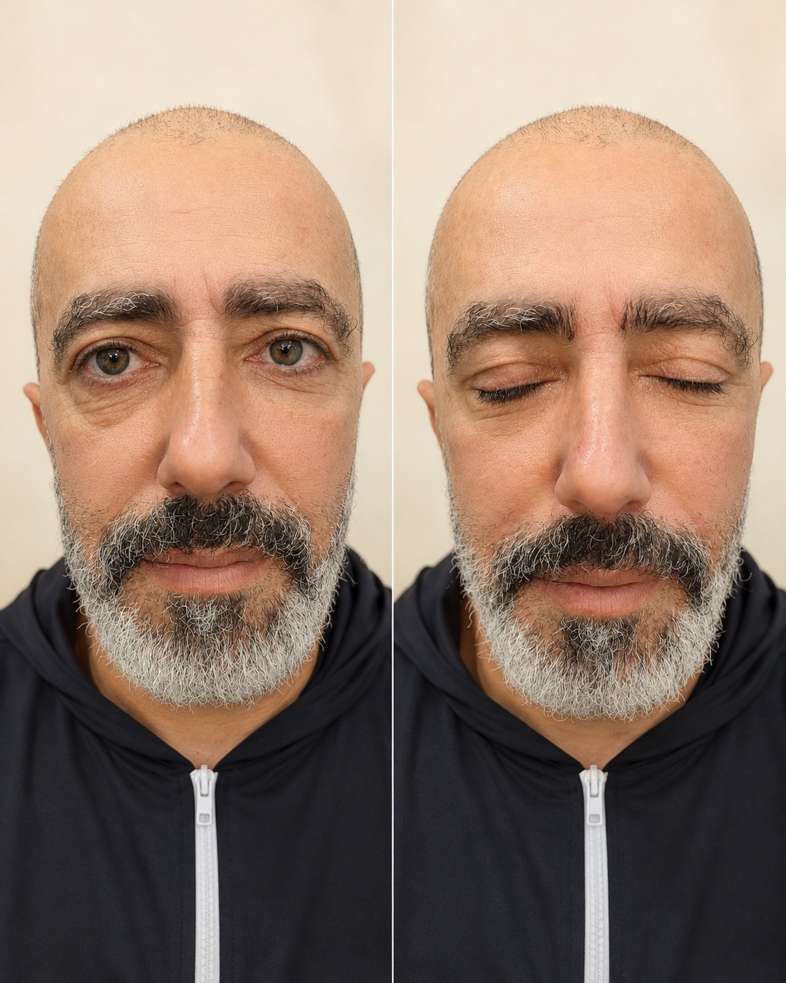 Antes e depois de harmonização facial